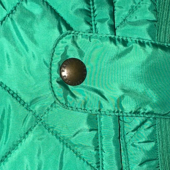 Ralph Lauren | Kelly Green Quilted Vest with Embroidered Crest Suede - Picture 3 of 7